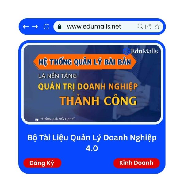 Bộ Tài Liệu Quản Lý Doanh Nghiệp 4.0 | Mã: 9292