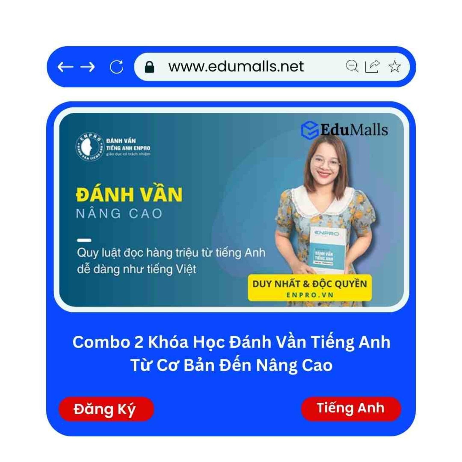 combo 2 khoa hoc anh van tieng anh tu co ban den nang cao edumalls ma 9198