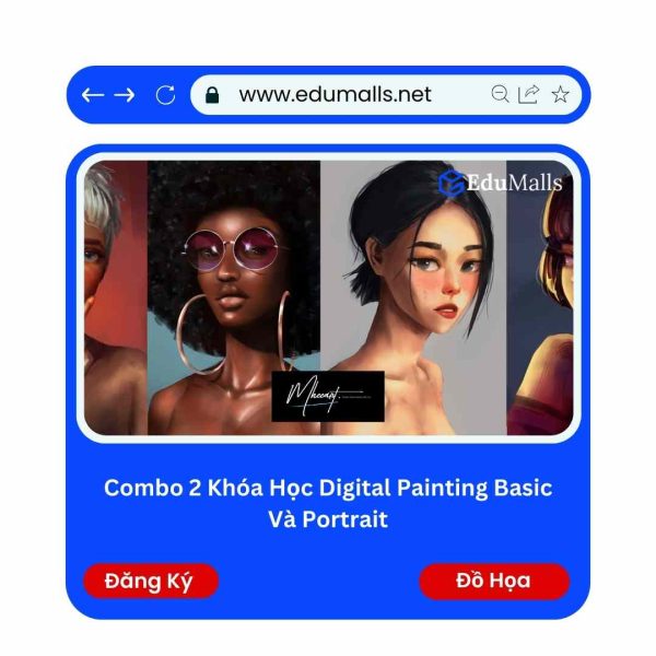 Combo 2 Khóa Học Digital Painting Basic Và Portrait | Mã: 9232C