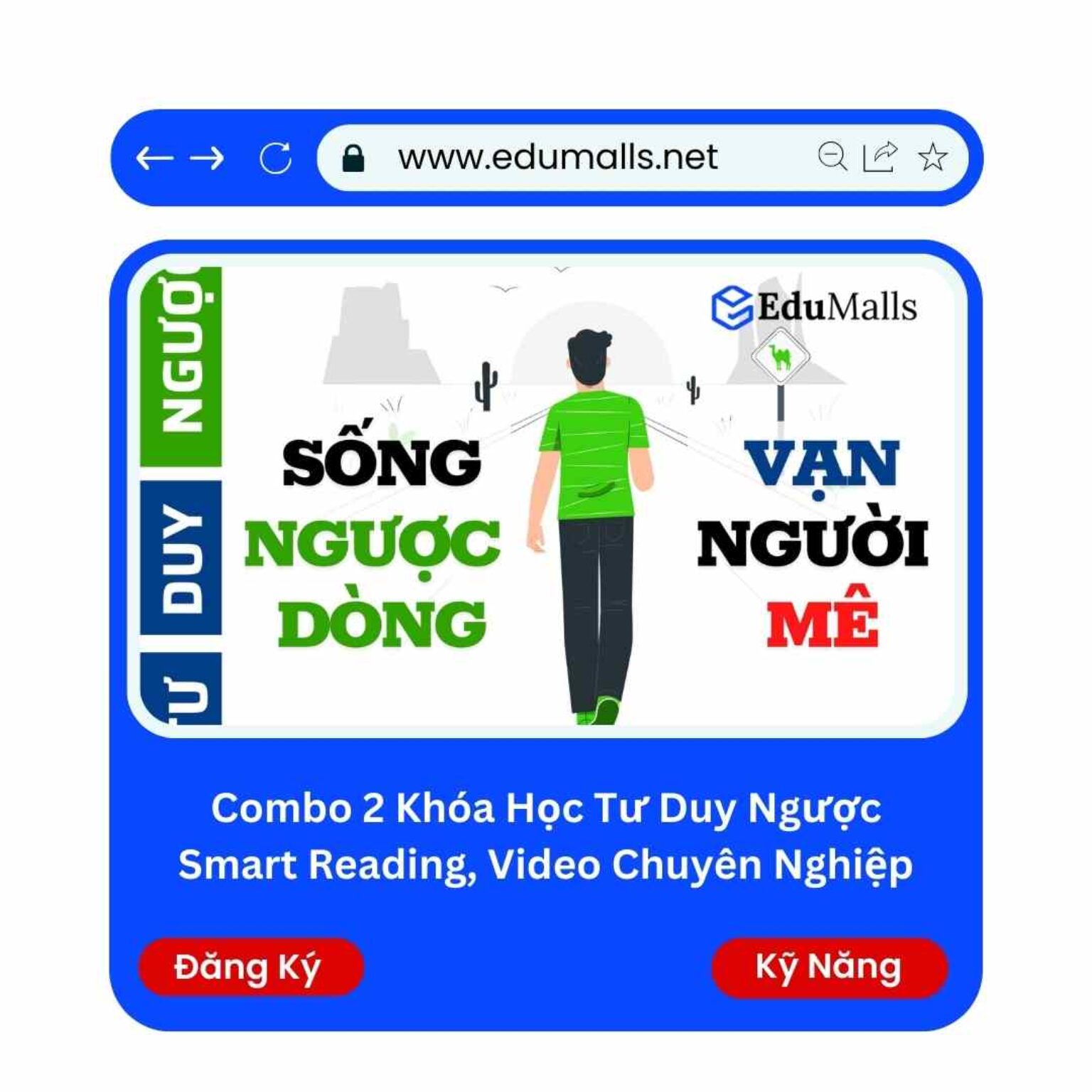 combo 2 khoa hoc tu duy nguoc smart reading video chuyen nghiep edumalls 9282