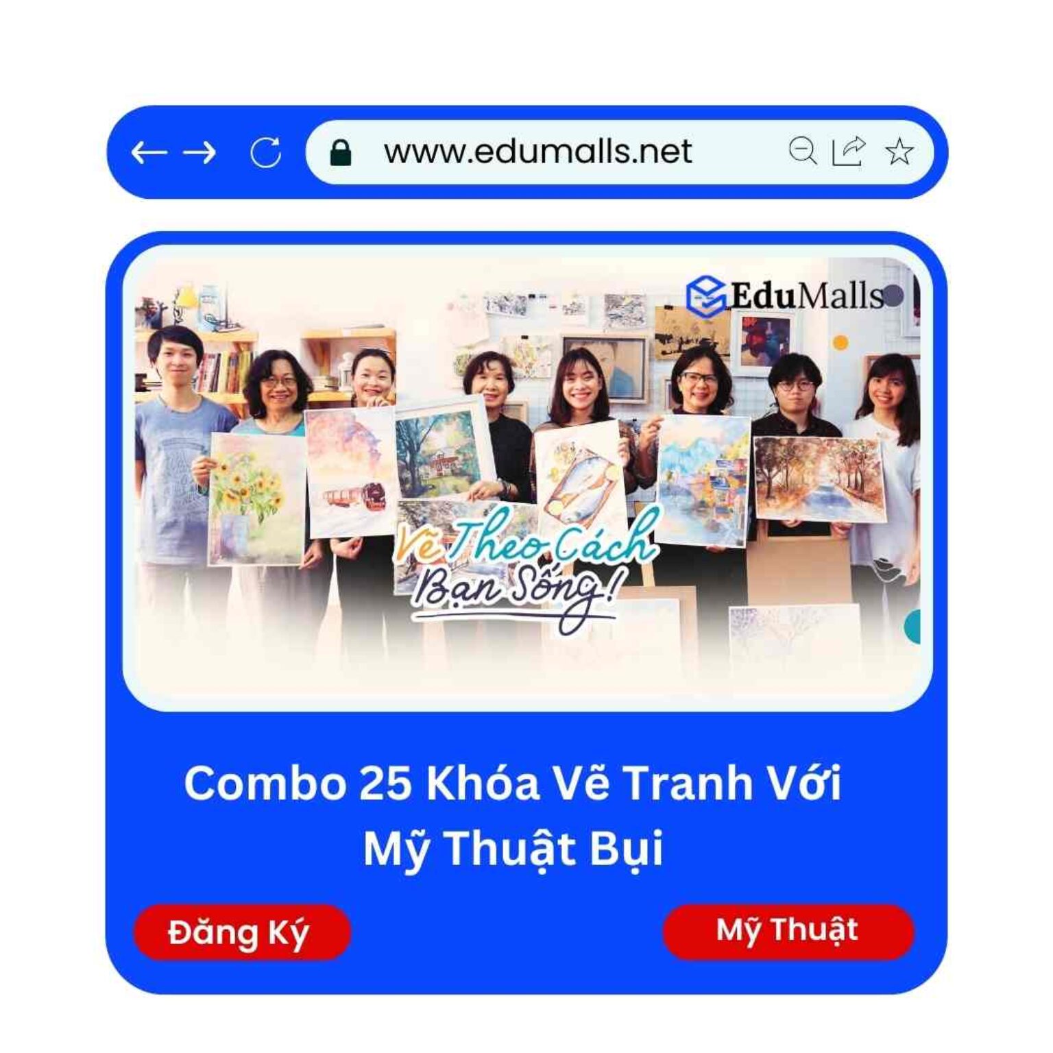 combo 25 khoa ve tranh voi my thuat bui edumalls ma 9155