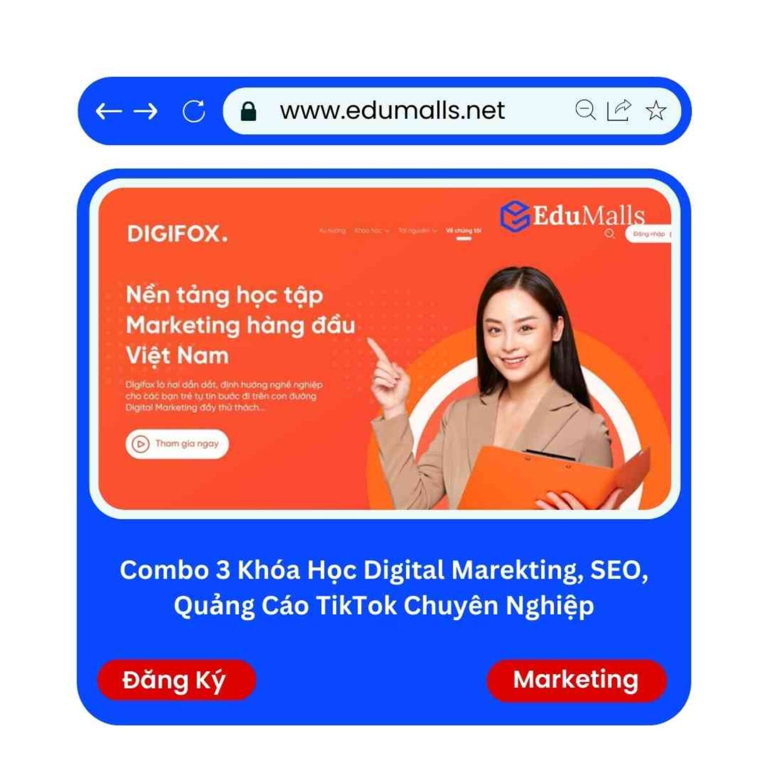 combo 3 khoa hoc digital marekting seo quang cao tik tok chuye nghiep edumalls ma 9231