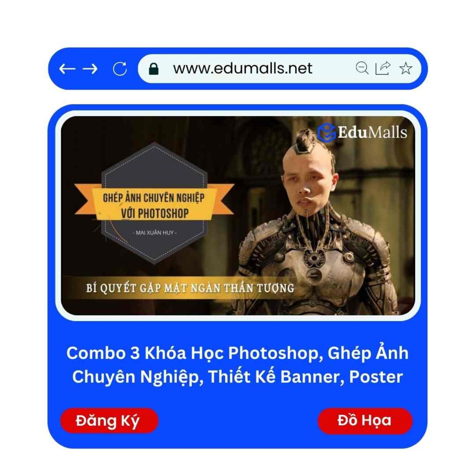 combo 3 khoa hoc photoshop ghep anh chuyen nghiep thiet ke banner poster edumalls ma 9250