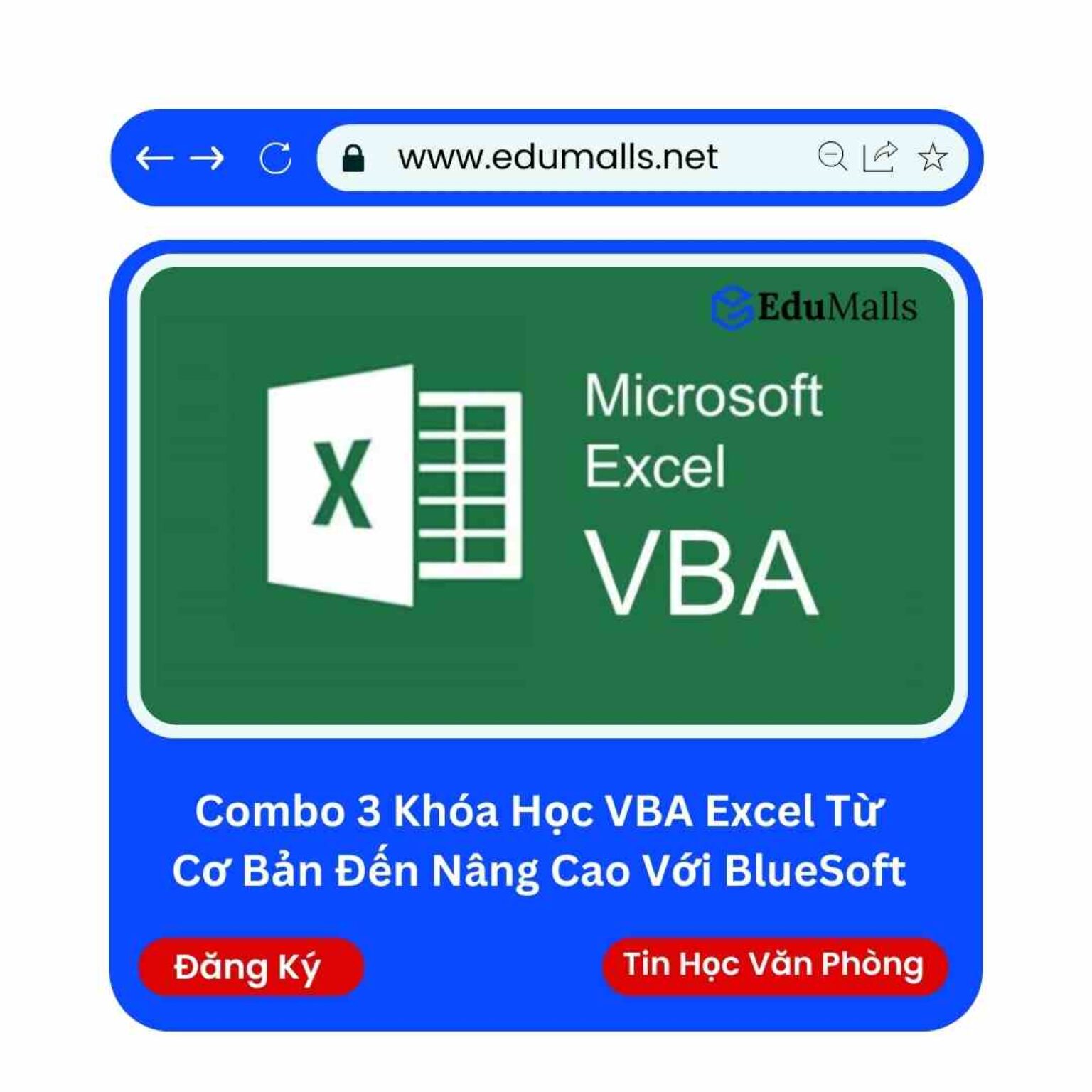 combo 3 khoa hoc vba excel tu co ban den nang cao voi bluesoft edmalls ma 9162