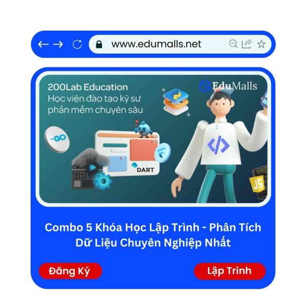 Combo 6 Khóa Học Lập Trình – Phân Tích Dữ Liệu Chuyên Nghiệp Nhất | Mã: 9225