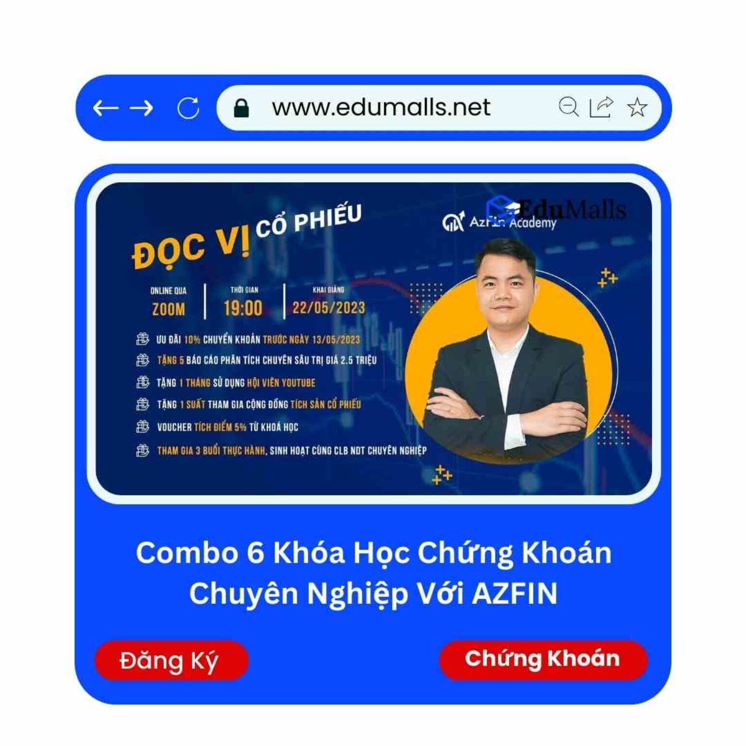 combo 6 khoa hoc chung khoan chuyen nghiep voi azfin edumalls ma 9195 1