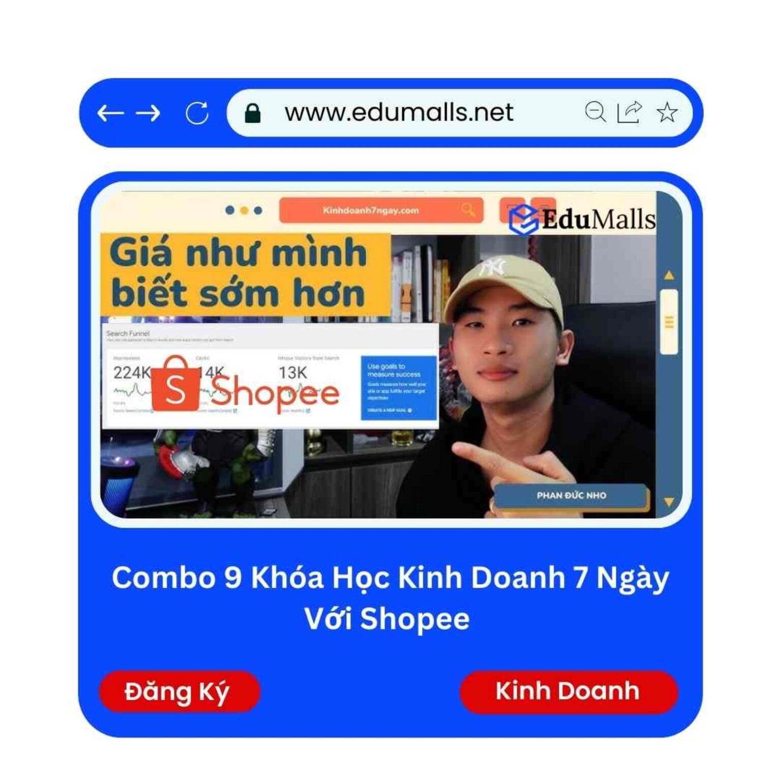 combo 9 khoa hoc kinh doanh 7 ngay voi shoppe edumalls ma 9260