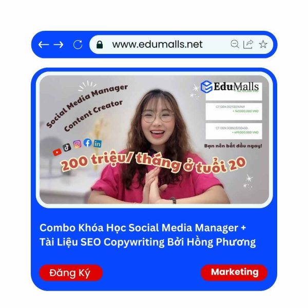 Combo Khóa Học Social Media Manager + Tài Liệu SEO Copywriting | Mã: 9067