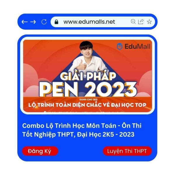 Combo Lộ Trình Học Môn Toán – Ôn Thi Tốt Nghiệp THPT, Đại Học 2K7 – 2025 | Mã: 9008