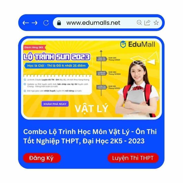 Combo Lộ Trình Học Môn Vật Lý – Ôn Thi Tốt Nghiệp THPT, Đại Học 2K7 – 2025 | Mã: 9016