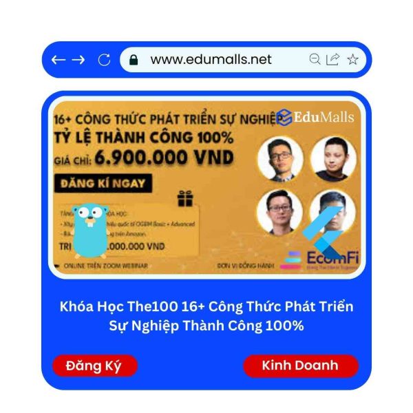 Khóa học THE100 16+ Công Thức Phát Triển Sự Nghiệp Thành Công 100% | Mã: 9220
