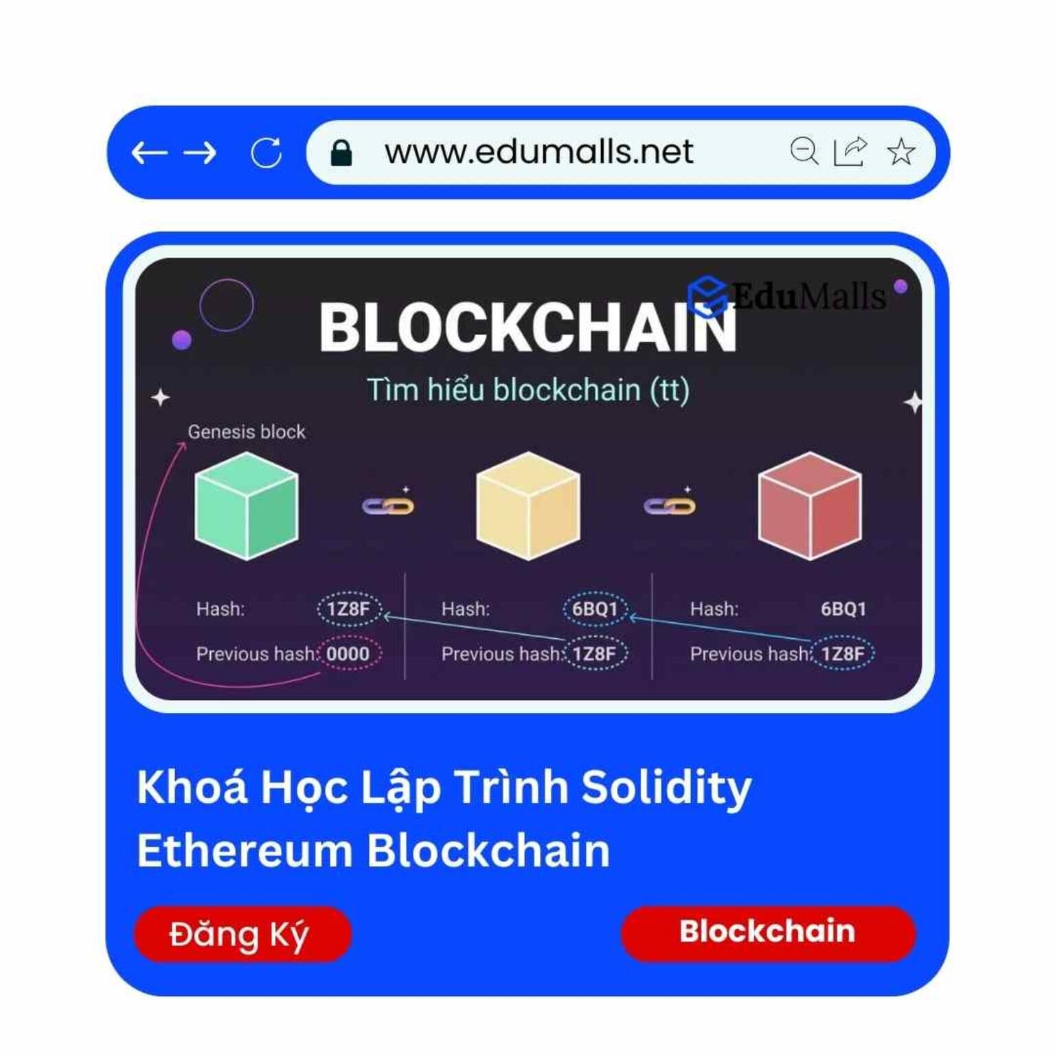 khoa hoc lap trinh solidity ethereum blockchain 200 lab edumalls ma 9071