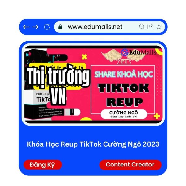 Khóa Học Reup TikTok Cường Ngô 2023 | Mã: 9141