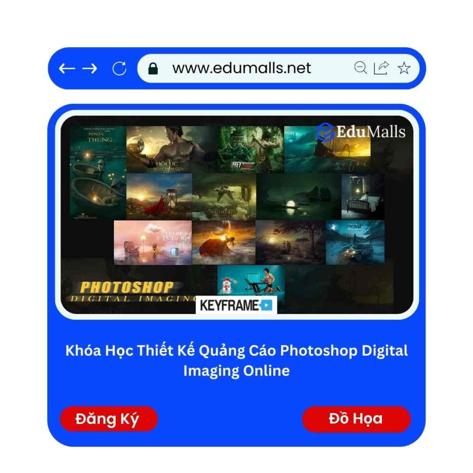 khoa hoc thiet ke quang cao photoshop digital imaging online edumalls ma 9233a