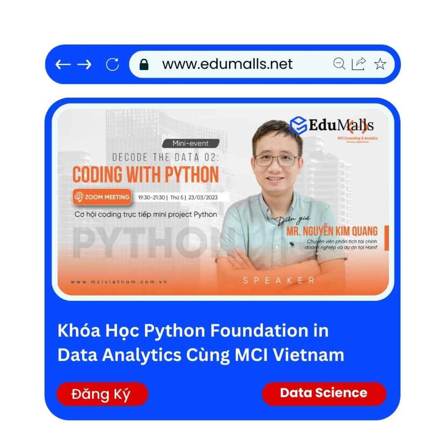 python foundation in data analytics cung mci vietnam edumalls ma 9068