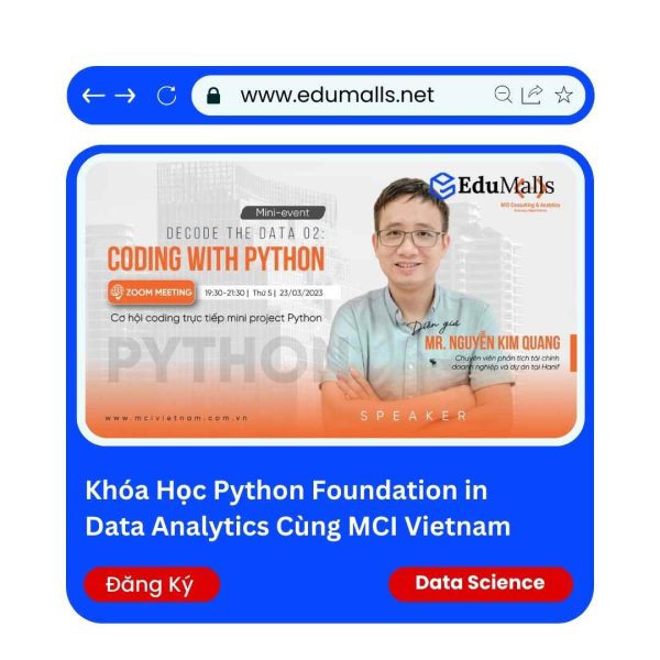 Khóa Học Python Foundation in Data Analytics Cùng MCI Vietnam | Mã: 9068