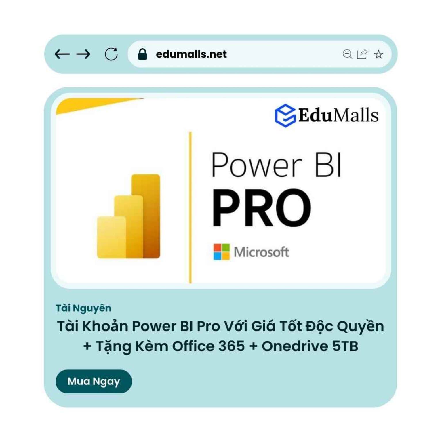 mua tai khoan power bi pro voi gia tot doc quyen