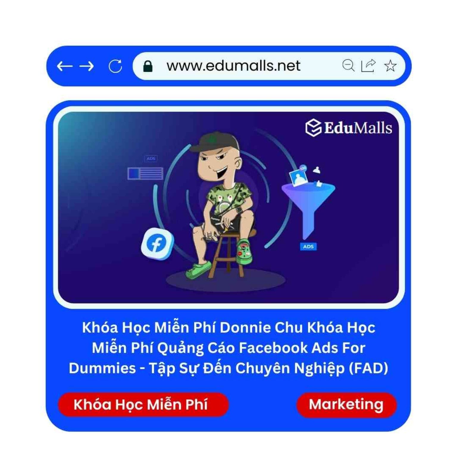 khoa hoc mien phi donnie chu khoa hoc mien phi quang cao facebook ads for dummies tap su den chuyen nghiep fad ma 1048