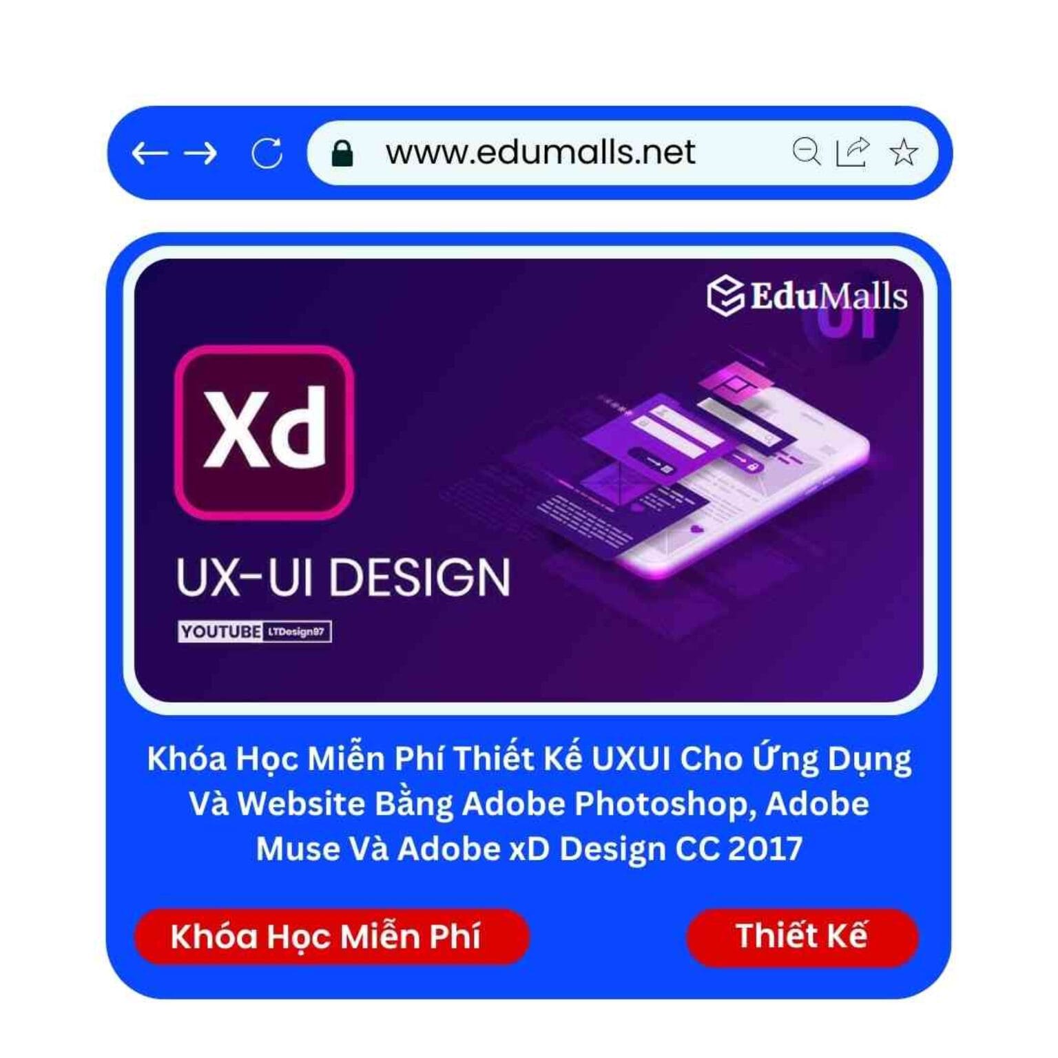 khoa hoc mien phi thiet ke uxui cho ung dung va website bang adobe photoshop adobe muse va adobe xd design cc 2017 ma 1074