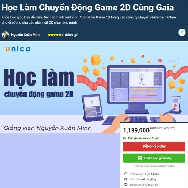 Khóa Học Làm Chuyển Động Game 2D Cùng GAIa