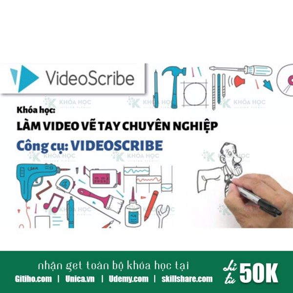 Khóa Học Làm Chủ Phần Mềm Biên Video Dạng Bàn Tay Vẽ Videoscribe