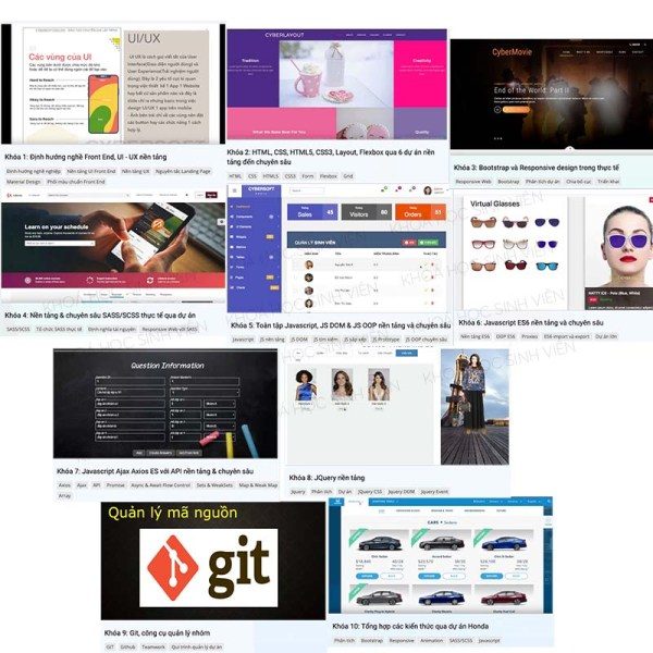 Combo 10 Khóa Học Lập Trình Front End Foundation