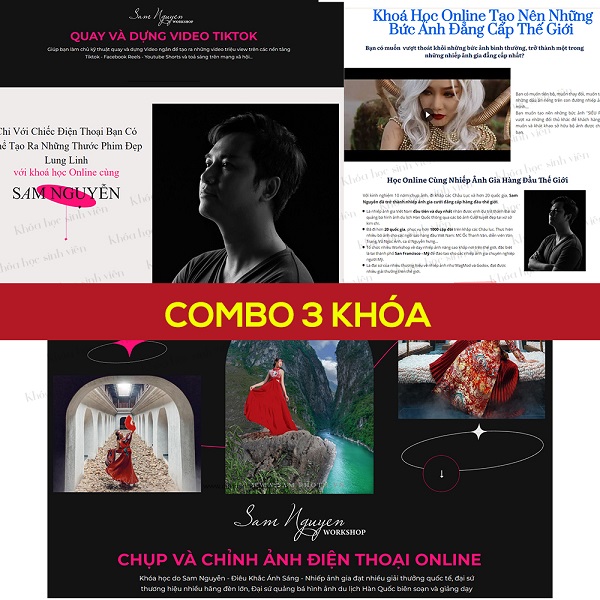 Combo 3 Khóa Học Chụp Ảnh, Quay Dựng Video Tiktok – Sam Nguyễn 1 Combo 3 Khóa Học Chụp Ảnh, Quay Dựng Video Tiktok – Sam Nguyễn