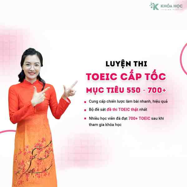 Khóa Học Luyện Thi Toeic (Nói – Viết) Mới Nhất Cùng Cô MAI Phương 1 Khóa Học Luyện Thi Toeic (Nói – Viết) Mới Nhất Cùng Cô MAI Phương