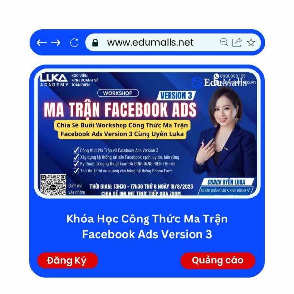 Khóa Học Công Thức Ma Trận Facebook Ads Version 3 | Mã: 9100