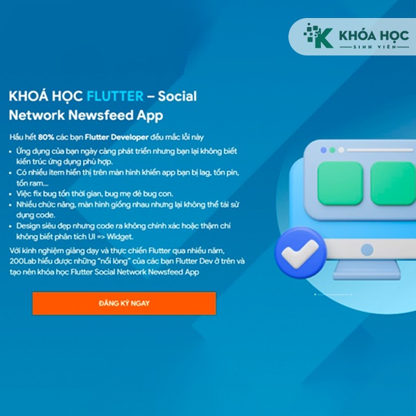 Khóa Học Flutter – Social Network Newsfeed App 1 Khóa Học Flutter – Social Network Newsfeed App