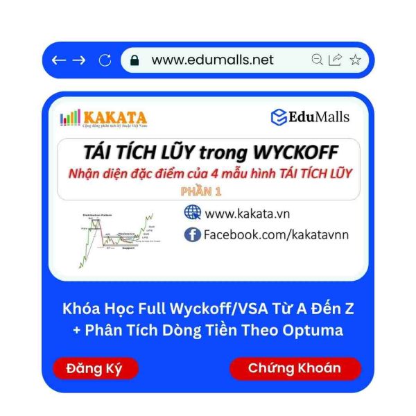 khóa học full Wyckoff/VSA từ A đến Z + phân tích dòng tiền theo Optuma | Mã: 9122
