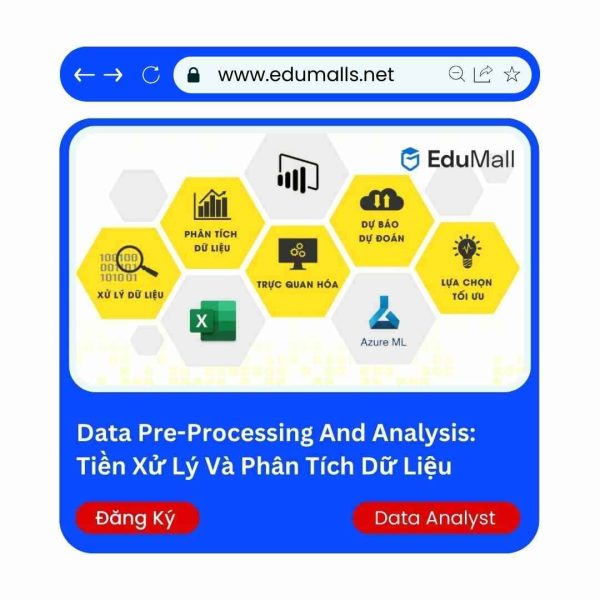 Khóa Học Online Data Pre-Processing And Analysis: Tiền Xử Lý Và Phân Tích Dữ Liệu | EduMalls | Mã: 9001