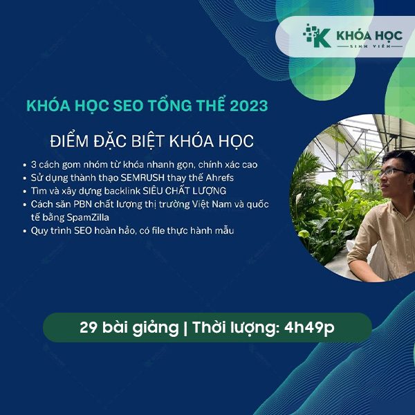 Khóa Học SEO Tổng Thể 2023 Cùng Quangsilic