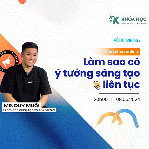 Buổi Workshop “Làm Sao Có Ý Tưởng Sáng Tạo Liên Tục” Duy Muối