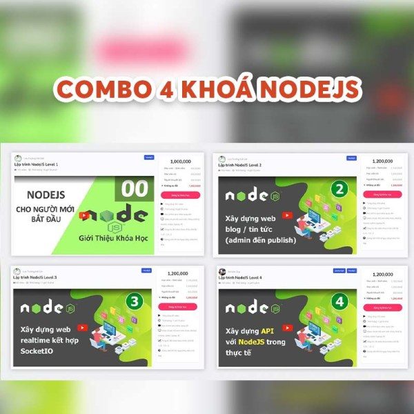 Combo 4 Khoá Học Về NodeJS – Zendvn (Mới)
