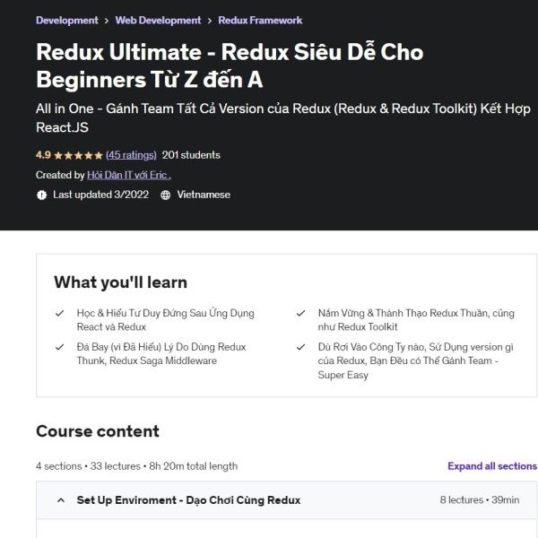 Khóa Học RedUX Ultimate – RedUX Siêu Dễ Cho Beginners Từ Z Đến A