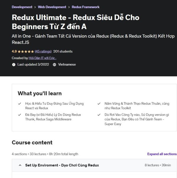 Khóa Học RedUX Ultimate – RedUX Siêu Dễ Cho Beginners Từ Z Đến A 1 Khóa Học RedUX Ultimate – RedUX Siêu Dễ Cho Beginners Từ Z Đến A