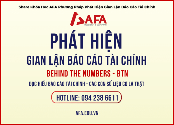 Khóa Học AFA Phương Pháp Phát Hiện Gian Lận Báo Cáo Tài Chính 1 Khóa Học AFA Phương Pháp Phát Hiện Gian Lận Báo Cáo Tài Chính