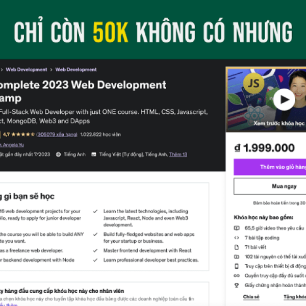 The Complete 2024 Web Development Bootcamp